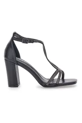 Sandali Neri Con Tacco e Strass 257 39