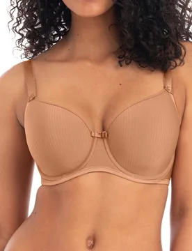 Womens Idol Moulded Balcony Bra - Brown Polyamide - Size 28h - Freya - FashionsVida