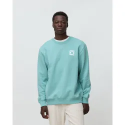 Sudadera de hombre de 100% algodón orgánico nature dusty acqua