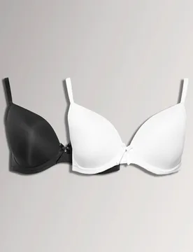 Women's Plunge Microfibre Bras in Black Size: 42F - Black - Size: 42F - Yours - FashionsVida