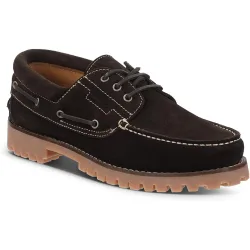 Náuticos de hombre de piel con cordones