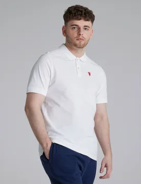 Manchester United Devil Essentials Polo Shirt White M - Raw - FashionsVida