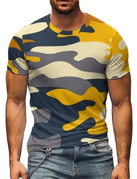 Versatile Fashion Outdoor Travel Men's 3D Printed Short-Sleeve T-Shirt - Crew Neck Men's 3D Top - Aliexpress - FashionsVida