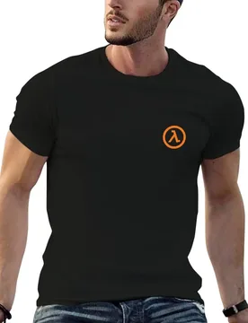 Half Life Lambda Logo (black background) T-Shirt Plus Size Short Sleeve T-Shirt - Aliexpress - FashionsVida