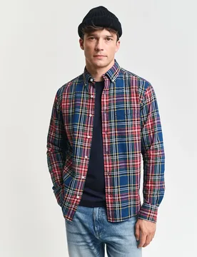 Camicia A Maniche Lunghe 3250012 Regular Fit Indigo L - Gant - FashionsVida
