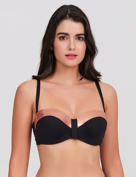 Top bikini mujer con escote halter y detalle bajo pecho - Carey - FashionsVida