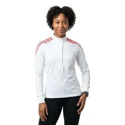 Sweat à Demi-zip Food & Care 20062 White / Traffic Red S