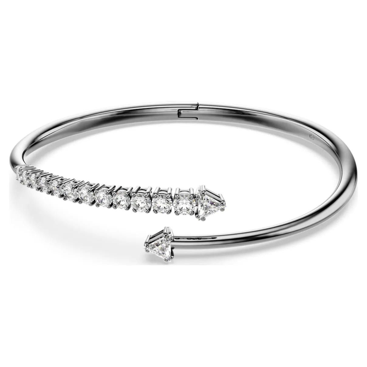 Bracciale rigido Sublima, Bianco, Placcato rutenio M - Swarovski - FashionsVida