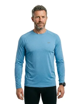 Pursuit Long Sleeve T-shirt Blue Melange M Men - Gill - FashionsVida