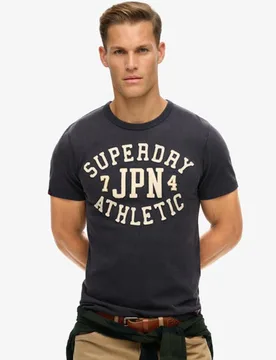 Superdry Herren Vintage Athletic Short Sleeve T-shirt Marineblau - Größe: Xxl - 39.99 - FashionsVida