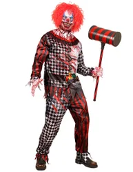 Horror Killerclown Komplettkostüm für Erwachsene