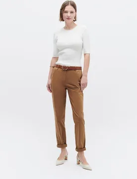 Pantalón de mujer de tiro alto en corte slim - Caroll - FashionsVida