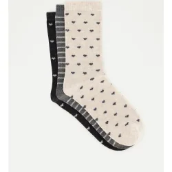 Pack de calcetines corazones lurex de mujer
