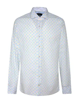 Camicia A Maniche Lunghe Daisey Mosaic Print Yellow / Blue XL - Hackett - FashionsVida
