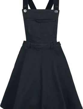 Rockabilly Kleid knielang - Dakota Pinafore Dress - XS bis 3XL - für Damen - Größe 3XL - schwarz - Frauen - female - Hell Bunny - FashionsVida