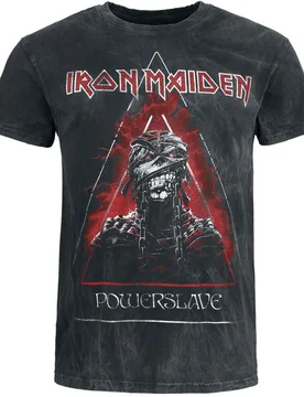 T-Shirt - Powerslave - Mummy Head - S bis 4XL - für Männer - Größe M - charcoal - EMP exklusives Merchandise! - Männer - male - Iron Maiden - FashionsVida