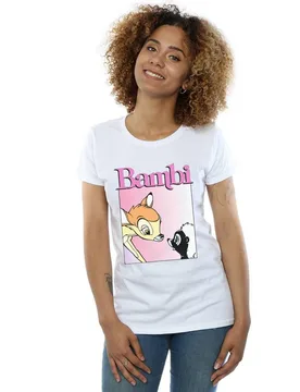 Women's Bambi Nice To Meet You Cotton T-Shirt in White Size: Medium - White - Size: M - Disney - FashionsVida
