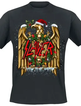 T-Shirt - Holiday Eagle - S bis 4XL - für Männer - Größe S - schwarz - Lizenziertes Merchandise! - Männer - male - Slayer - FashionsVida