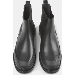 Botines de mujer de piel con suela dentada