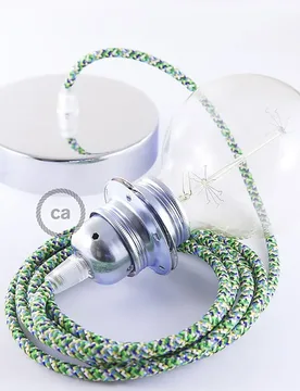 Cables Lampe Suspendue Pendel Pour Abat-jour Rx05 Pixel Diy 1 M Green / Chrome Plated One Size - Creative - FashionsVida