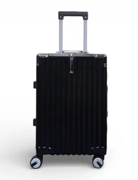 Unisex Robust Hard Shell Cabin Suitcase 36 X 24 X 56 Cm Luggage For Easyjet, Ryanair, Wizzair - Black - Size Small - Infinity Leather - FashionsVida