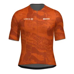 Maglia A Maniche Corte La Vuelta 90 Years Brown