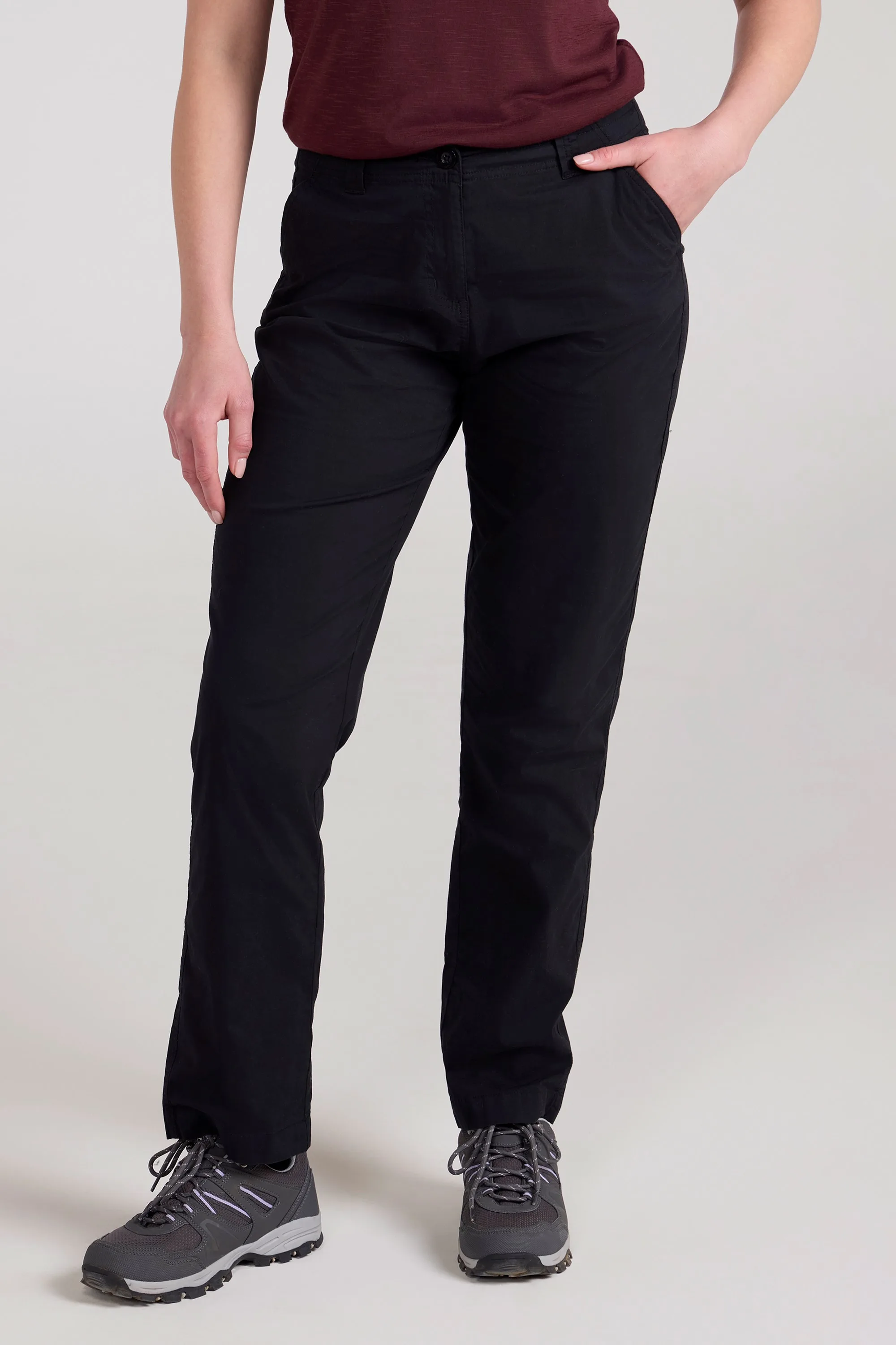 Coastal Stretch Womens Trousers - Black - Black - Size: 16 - Mountain Warehouse - FashionsVida