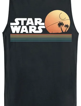 Disney Tank-Top - Beachclub - M - für Männer - Größe M - schwarz - Lizenzierter Fanartikel - Männer - male - Star Wars - FashionsVida