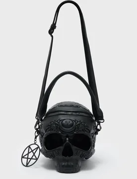 Gothic Handtasche - Contact The Dead Skull - für Damen - schwarz - Frauen - female - Killstar - FashionsVida