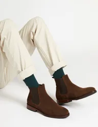 Leather Pull-on Chelsea Boots Brown female