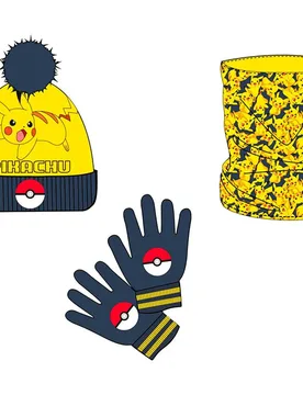 Merchandising Chapeau Et Gants Pikachu Pokémon Black / Yellow One Size unisex - Nintendo - FashionsVida