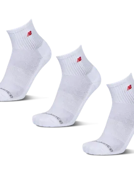 Ankle 3 Unisex Socken - Weiß - Größe 39-42 - Baumwolle White 39-42 - New Balance - FashionsVida