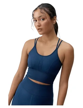 Haut De Sport Maintien Moyen India Sailor Blue XL - Born Living Yoga - FashionsVida