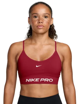 Nahtlose stillende Damenbustier mit leichter Polsterung Pro - Rouge - female - Size: S - Nike - FashionsVida