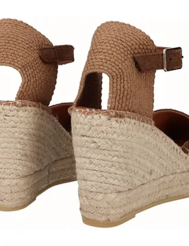 Alpargatas de cuña alta Yuteflex de mujer con hebilla - Viguera - FashionsVida