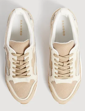 Zapatillas chunky de mujer de mezcla de materiales - sandro - FashionsVida