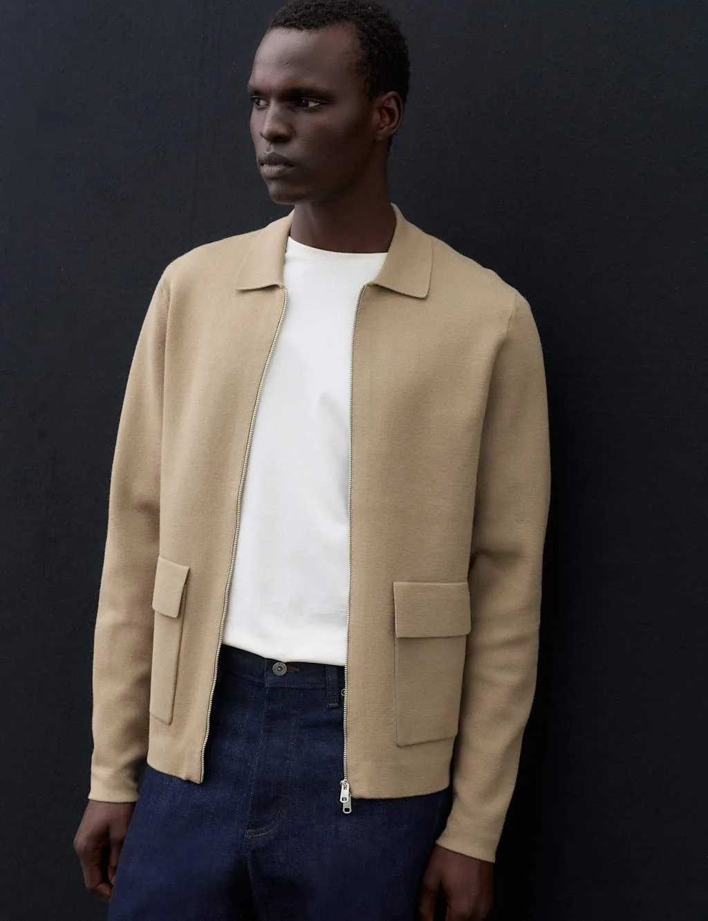 Autograph Knitted Jacket Sable male - Autograph - FashionsVida