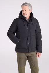 Manta' Mens Borg Lined Jacket Isotherm Water Resistant Padded Coat Black