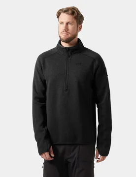 Men's Varde Half-Zip 2.0 Black S - Black - Male - Helly Hansen - FashionsVida