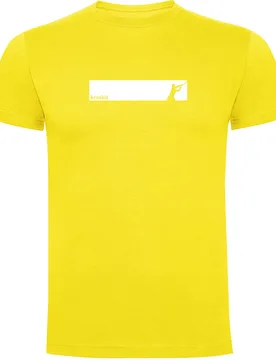 Fish Frame Short Sleeve T-shirt Yellow S Men - Kruskis - FashionsVida