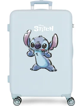 Maleta mediana Stitch Make a face rígida 56L en en claro - Disney - FashionsVida