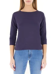 T-shirt scollo barchetta BLU AVIO M