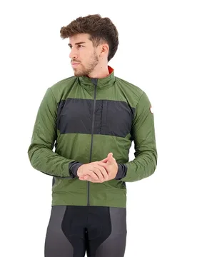 Giacca Unlimited Puffy Gore-tex® Light Military Green / Dark Grey / Brilliant Orange - Castelli - FashionsVida