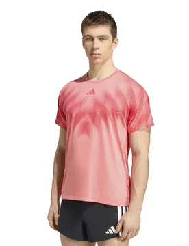 Adizero Aspyre Running Unitefit Short Sleeve T-shirt Semi Turbo / Core Pink M Men,Women - Adidas - FashionsVida