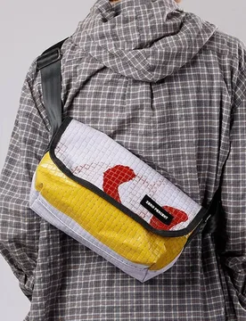 Unisex Upcycled Crossbody Sling Bag Small - Multicolor - Size: One Size - SVNX - FashionsVida