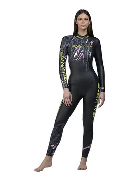 Zeero Thermo Woman Long Sleeve Neoprene Wetsuit Black / Yellow / Grey XL Women - Salvimar - FashionsVida