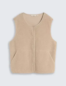 Sweatvest teddy with buttons female - XL - FashionsVida