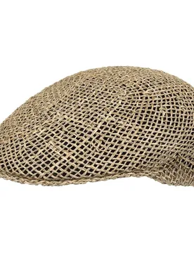 Straw Flat Cap by - nature - Unisex - Size: L (58-59 cm) - Lipodo - FashionsVida