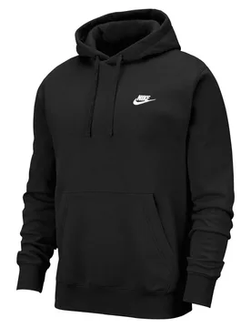 Unisex Adult Sportswear Club Hoodie (Black/white) - Size 2xl - Nike - FashionsVida