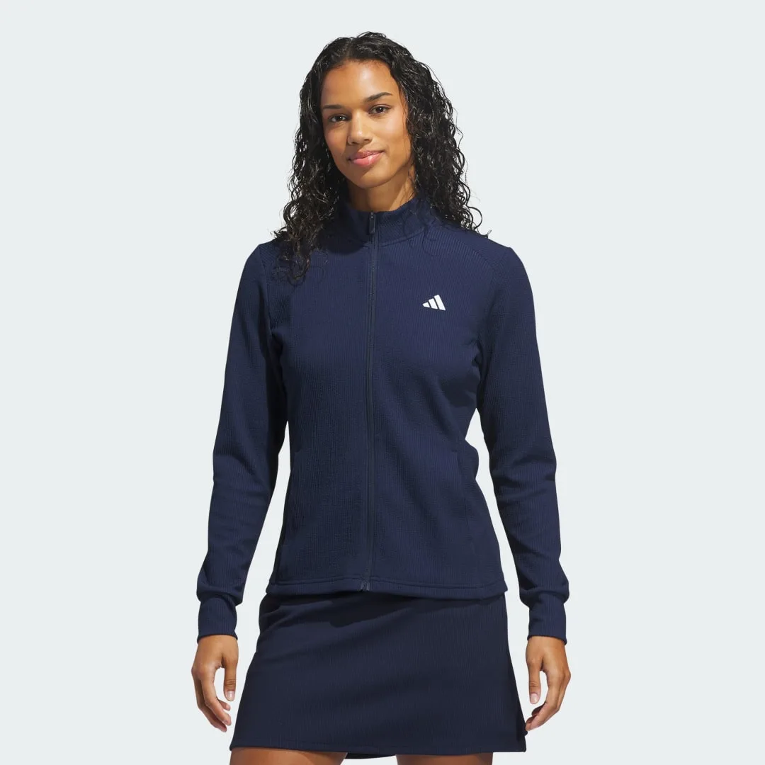 GIACCA CON ZIP COMPLETA E TEXTURE PERFORMANCE S Collegiate Navy - Adidas - FashionsVida